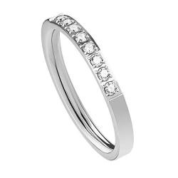 Piersando Damen Ring Verlobungsring Ehering mit Kristallen Strass Steinen Damenring Trauring Größe 52 (16.6) | Silber von Piersando