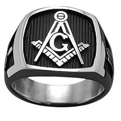 PikaLF Freimaurer Ring für Männer, Freimaurer Ring, Vintage Freimaurer Symbol Freimaurer Ringe, Hip Hop Biker Ring, Retro religiöse Amulett Ring, Punk Freimaurer Schmuck (21.4) von PikaLF