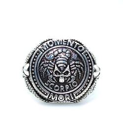 Skorpion Ring für Männer, Gothic Skorpion Schädel Ring, Vintage Skorpion Sternzeichen Sternbild Ring, Retro Skorpion Totem Amulett Ring, Halloween Biker Ringe, Punk Tier Schädel Schmuck (18.1) von PikaLF