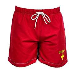 Pinelands auflösende Badeshorts Rettungsschwimmer Junggesellenabschied Streichset Witz Bachelor Party rot, rot, L/XL von Pinelands