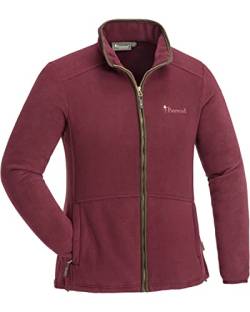 Pinewood 3101 Nydala Damen Fleecejacke Burgundy/Wildlederbraun (548) XXL von Pinewood