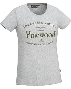 Pinewood 3569 Save Water Damen T-Shirt L. Grau Melange (454) L von Pinewood