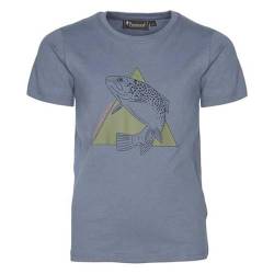Pinewood 6518 Fish Kids T-Shirt Shadow Blue (360) 128 von Pinewood