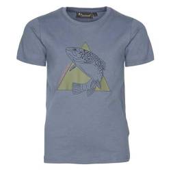 Pinewood 6518 Fish Kids T-Shirt Shadow Blue (360) 140 von Pinewood