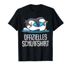 Offizielles Schlafshirt Pyjama Pinguin Penguin Fun Geschenk T-Shirt von Pinguin Fun Geschenkidee Langschläfer Morgenmuffel