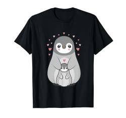Pinguin Mutter mit Baby und Herzen für Kaiserpinguin Freunde T-Shirt von Pinguine, Tier Geschenke, Nachthemd, Schlafshirt