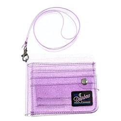 Pinicecore Klar Jelly Wallet Transparent Bifold Trageband Wallets Kartenhalter-Beutel-Frauen-Geschenk von Pinicecore