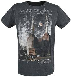 Pink Floyd Animals Männer T-Shirt Charcoal XL 100% Baumwolle Band-Merch, Bands von Pink Floyd