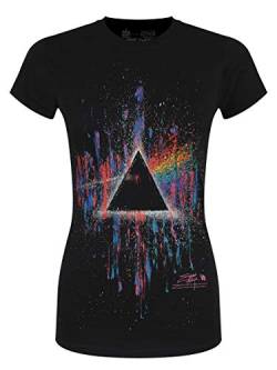 Pink Floyd Damen T-Shirt Dark Side of The Moon Splatter schwarz von Pink Floyd