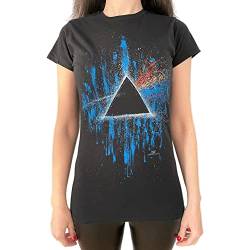 Pink Floyd - Dark Side of The Moon T-Shirt für Damen (M) (Schwarz/Blau) von Pink Floyd