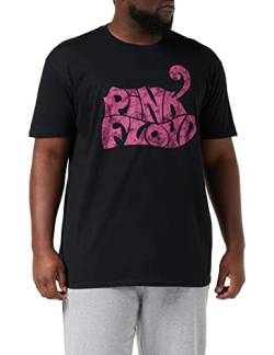 Pink Floyd Herren T-Shirt Swirl Logo, Schwarz (Black), S von Pink Floyd