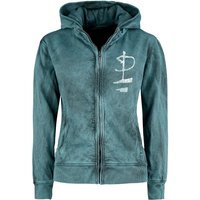 Pink Floyd Kapuzenjacke - Pulse Eye - M bis L - für Damen - Größe M - petrol  - EMP exklusives Merchandise! von Pink Floyd