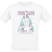 Pink Floyd T-Shirt - Split World Tour - S bis XXL - für Männer - Größe M - weiß  - Lizenziertes Merchandise! von Pink Floyd