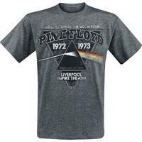 Pink Floyd T-Shirt - The Dark Side Of The Moon - Liverpool 1972 - S bis XXL - für Männer - Größe S - grau meliert  - Lizenziertes Merchandise! von Pink Floyd