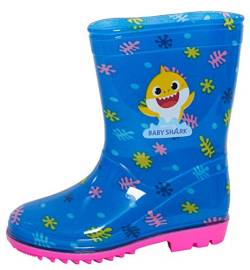 Pinkfong Baby Shark Gummistiefel Mädchen Charakter Regen Gummistiefel Schneestiefel Kinder Schuhe, Blau - blau - Größe: 26 EU von Pinkfong