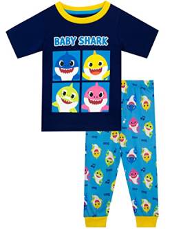 Pinkfong Jungen Schlafanzug Slim Fit Baby Shark Blau 110 von Pinkfong
