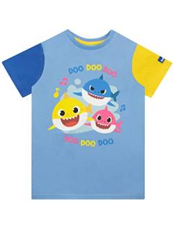 Pinkfong Jungen T-Shirt Baby Shark Blau 104 von Pinkfong