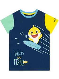 Pinkfong Jungen T-Shirt Baby Shark Blau 104 von Pinkfong
