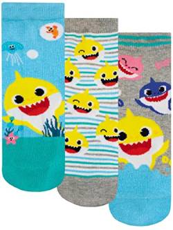 Pinkfong Kindersocken Baby Shark 3er Pack weiche Knöchelsocken für Jungen oder Mädchen Mehrfarbig 24-26 von Pinkfong