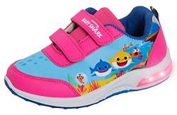 Pinkfong Mädchen Baby Shark Light Up Sneaker Kinder Leicht zu befestigen Blinklichter Sportschuhe, rose, 32 EU von Pinkfong