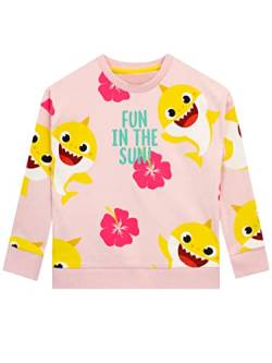 Pinkfong Mädchen Sweatshirt Baby Shark Roze 104 von Pinkfong