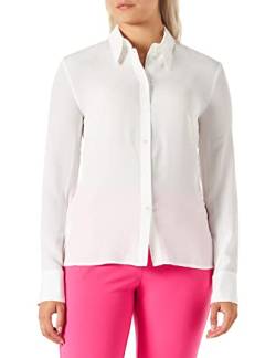 Pinko Damen Claudie Camicia Crepe DE Chine Bluse, Z05_Bianco-BIANCANEVE, 46N von Pinko