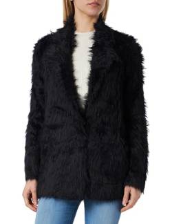 Pinko Damen Esel Mantel Long Fake Fur Kunstpelz, Z99_Schwarz Limousine, M von Pinko