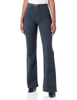 Pinko Damen Felix Belt Flare Bull Comfort Jeans, I89_Grigio - Ebano, von Pinko