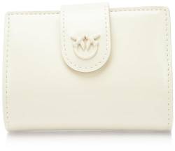 Pinko Damen Geldbörse, gebürstetes Leder, glänzend Reisezubehör-Brieftasche, Z14b_weiß + weiß Block Color von Pinko