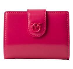 Pinko Damen Geldbörse aus gebürstetem Leder, glänzend Reisezubehör-Brieftasche, N17b_pink Block Color von Pinko