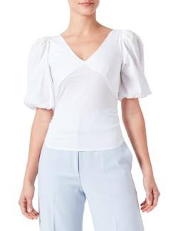 Pinko Damen Gute Stretch-Popeline-Bluse T-Shirt, Z04_White Brill, 38 von Pinko