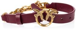 Pinko Damen Love Day Chain H2 Vitello Belt, WW5Q_Johannisbeere Intenso-Antique Gold, M von Pinko