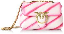 Pinko Damen Love Mini Puff Cl Sheep Quaste Tasche, Zn3q_Weiß/Rosa-Antique Gold von Pinko