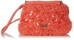 Pinko Damen Pouch Mini Neon Curls Eco Shea Tasche, A80q_Orange Jaffa-Antique Gold von Pinko