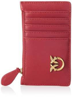 Pinko Damen Reiher Cardholder Sheep Nappa Reisezubehör-Kartenhüllen für Reisende, R40q_Dark red Antique Gold von Pinko