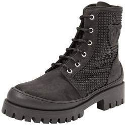 Pinko Damen Salvia Stiefeletten Canvas+Nubuc Springerstiefel, Z99 Schwarz Limousine, 39 EU von Pinko