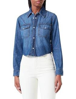 Pinko Damen Scirocco Leichtgewichtiges Jeanshemd Bluse, Pjd_Waschen Medium, 42 von Pinko