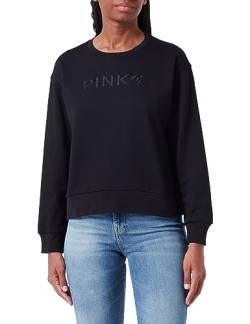 Pinko Damen Spam Sweatshirt Baumwolle Logo Henley-Hemd, Z99_Nero Limousine, XXS von Pinko