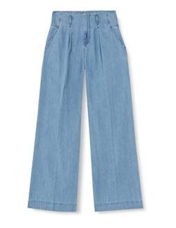 Pinko Damen Spielerhose Denim Flui Hose, Pjd_waschmittel, 34 von Pinko