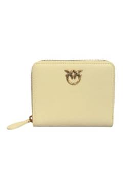 Pinko Damen Taylor Zip Around Kalbseide Reisezubehör-Brieftasche, S14q_heno-Antique Gold von Pinko