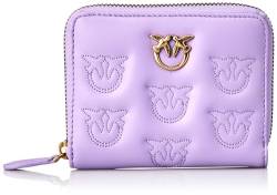 Pinko Damen Taylor Zip Around Sheep Nappa Reisezubehör-Brieftasche, Y48q_Tulpe Violett-Antike Gold von Pinko
