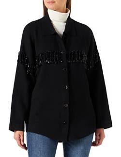 Pinko Damen Tobago Compact Viskose Jacke, Z99_Black Limousine, 32 von Pinko