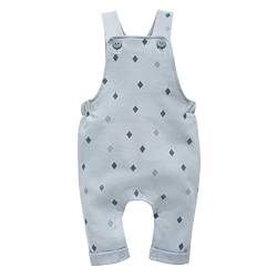 Pinokio Baby Dungarees Charlie, 100% cotton Blue in diamonds, Unisex Gr. 62-86 (74) von Pinokio