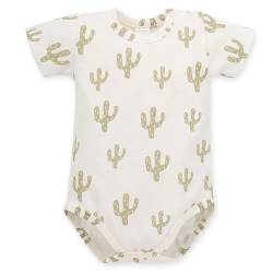 Pinokio Baby - Jungen Bodysuit Short Sleeve Pinokio Underwear, Ecru Cactuss, 62 EU von Pinokio