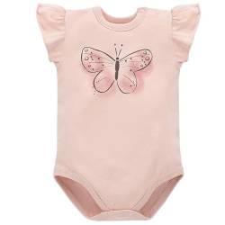 Pinokio Baby - Mädchen Bodysuit Short Sleeve Girls Pinokio Underwear, Pink Butterfly, 68 EU von Pinokio
