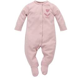 Pinokio Baby Overall Romantic, 100% cotton pink with a flower, Girls Gr. 56-74 (62) von Pinokio