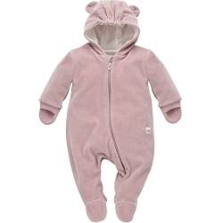 Pinokio Baby Warm Overall Hello, 80% cotton, 20% Polyester pink Velour, Girls Gr. 56-74 (68) von Pinokio