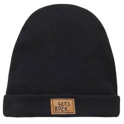 Pinokio Beanie Mütze Lets Rock, schwarz, Jungen, Gr 47-53(53) von Pinokio