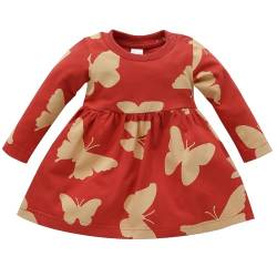 Pinokio Dress Imagine, rot Schmetterlingsmuster, Mädchen 62-122 (74) von Pinokio