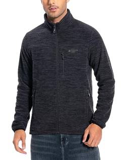 Pioneer Camp Herren Fleecejacke Full Zip Outdoor Polar Leicht Winddicht Jacke mit Reißverschluss Dark Grau M von Pioneer Camp